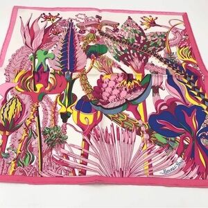 NWOT Rare Hermès Fantaisie Botanique Silk Scarf